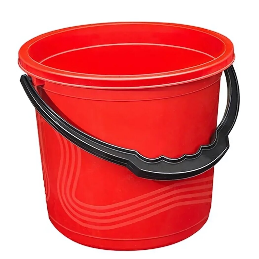 Ведро пластиковое 'Волна' 7л с крышкой цвет в ассортименте