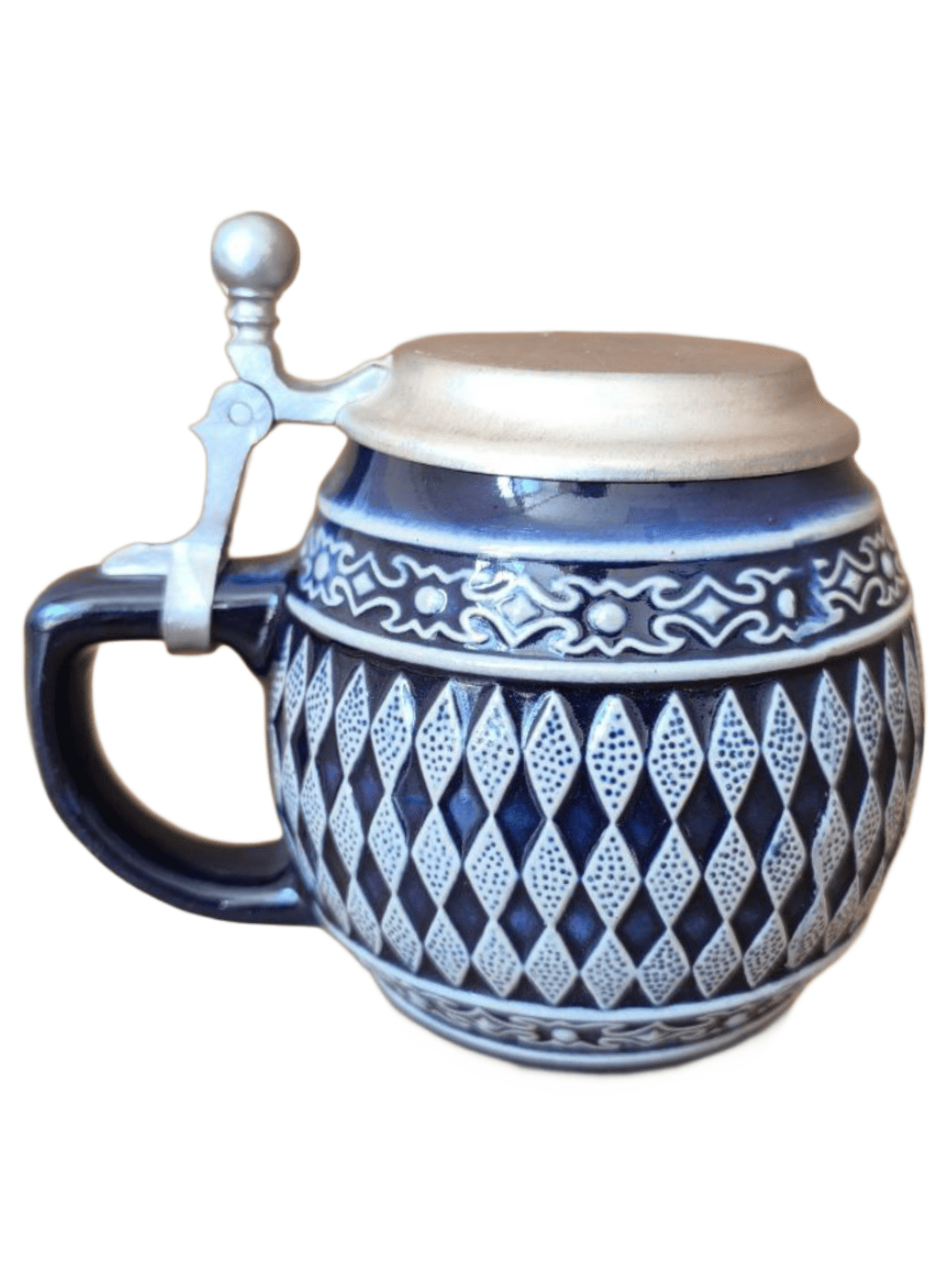 Кружка пивная (керамика с оловянной крышкой) Германия