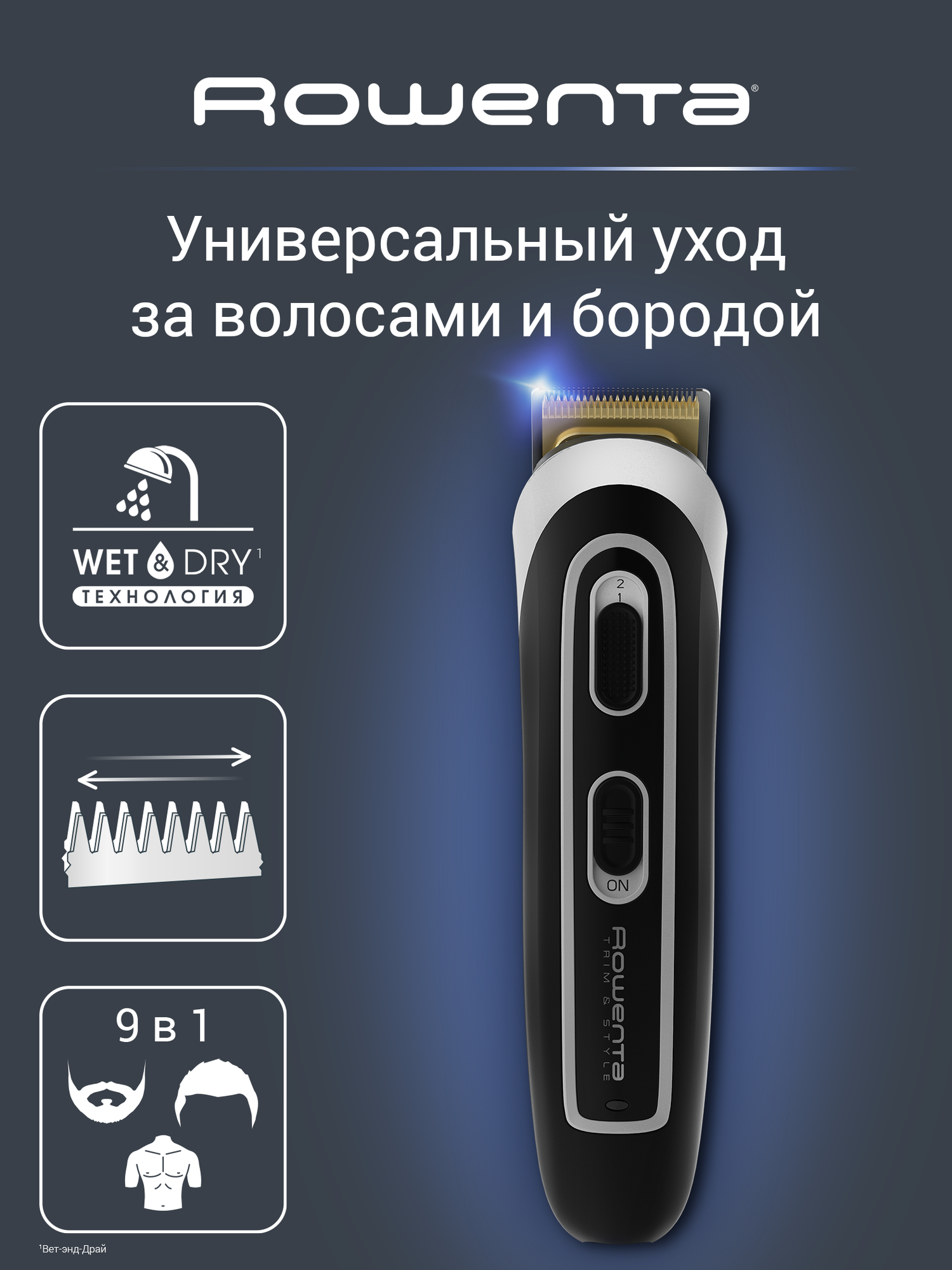 Триммер Rowenta Trim&Style 11в1 TN9110F4