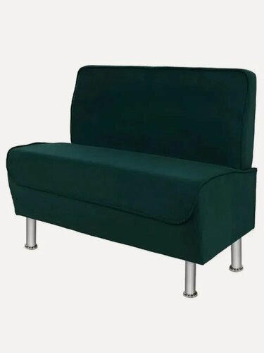 Изображение товара Диван прямой микс 119х65х84 см, нераскладной, зеленый велюр,