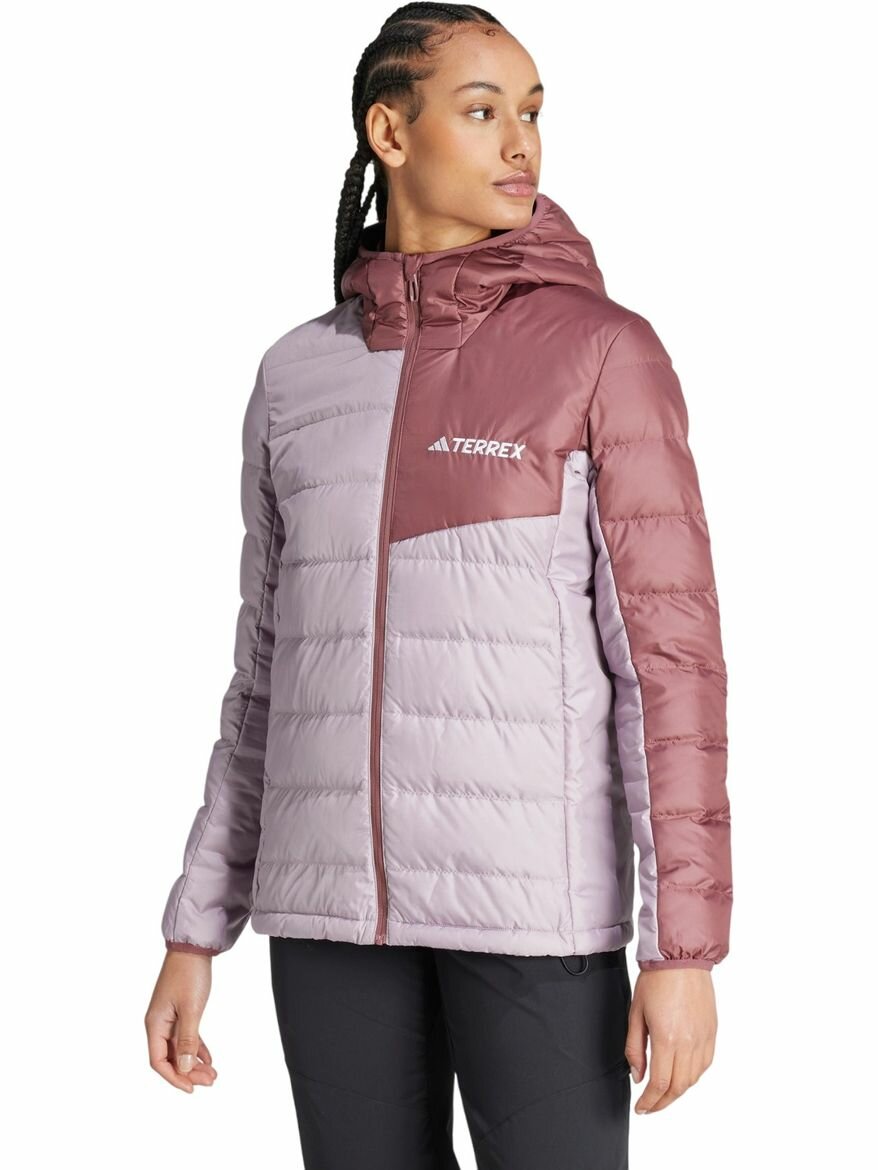 Пуховик adidas Terrex Multi Light Down Hooded W, размер M INT, розовый