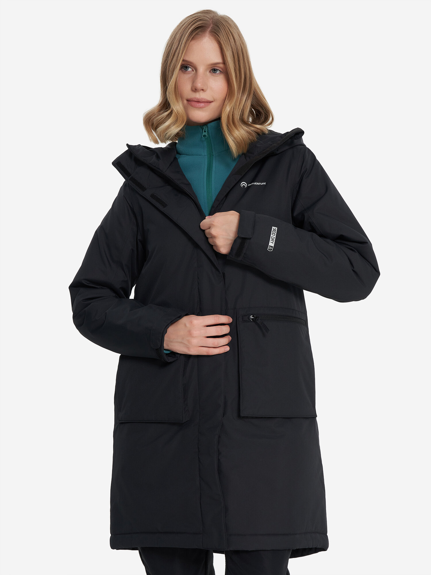 Куртка спортивная OUTVENTURE Hiking Women's Padded Jacket размер 48 черный
