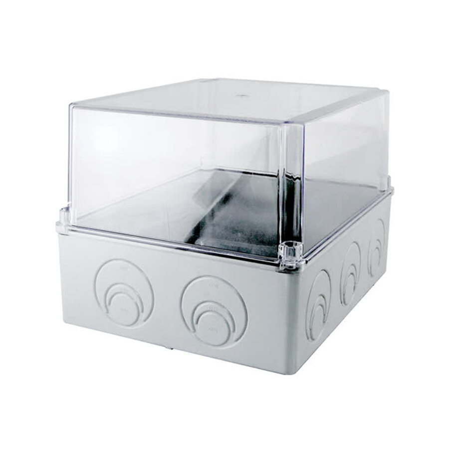 Коробка распаячная TDM ОП 240х195х165мм прозр. крышка IP55 кабельные ввода d28-3 шт d37-2 шт. {SQ1401-1278} (1 шт)