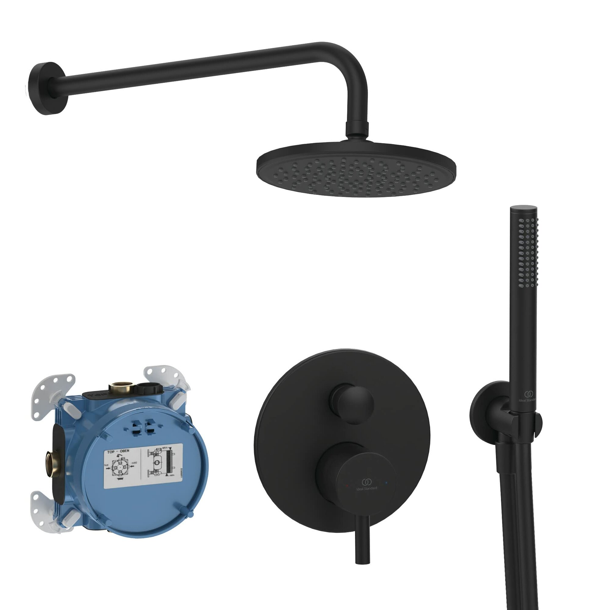 Душевая система Ideal Standard Ceraline BD193XG черный матовый