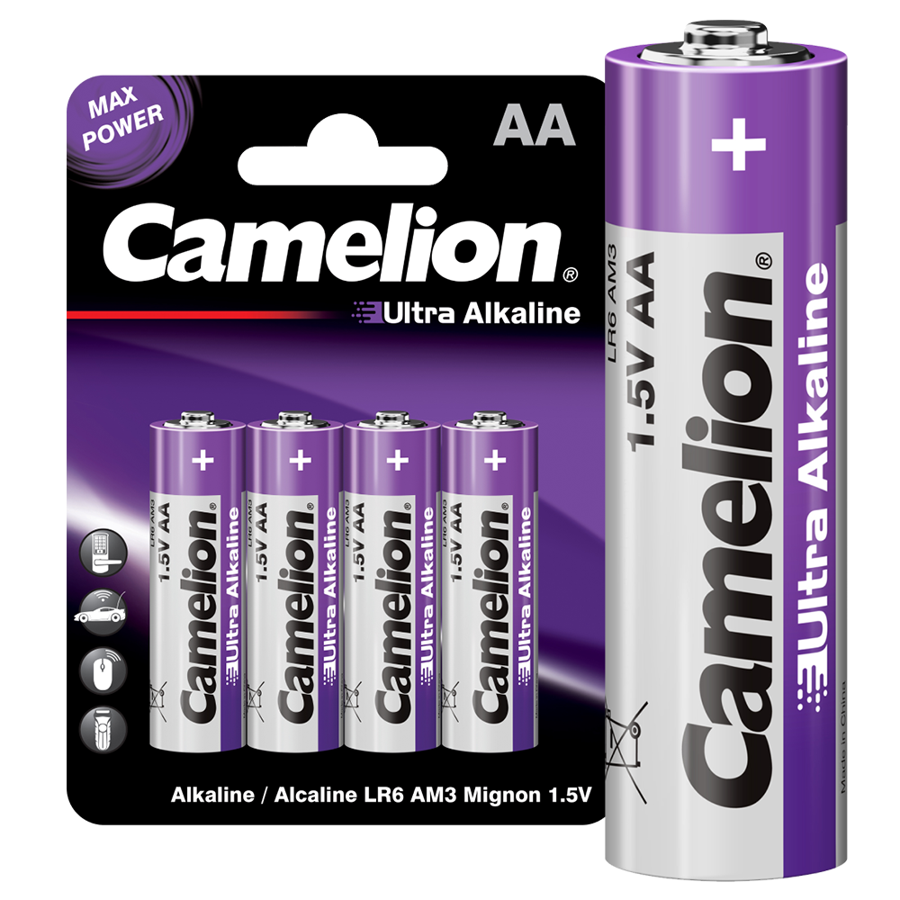 Батарейки Camelion BL 4 Ultra  щелочные  типоразмер AA  1 5 В  2700 мАч  блистер  4 шт
