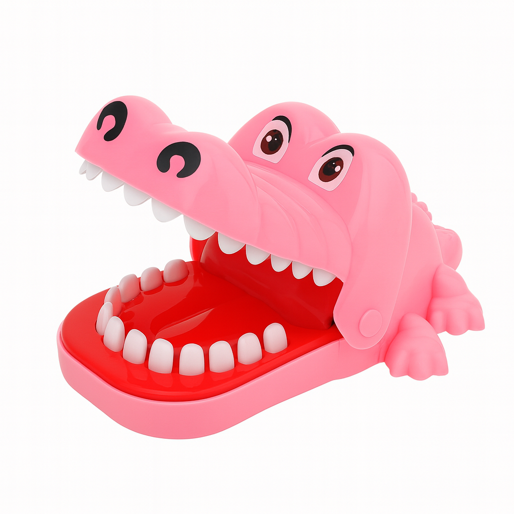 Игра Безумный Крокодил, развивающая, от 3 лет, 2-4 игрока (pink)