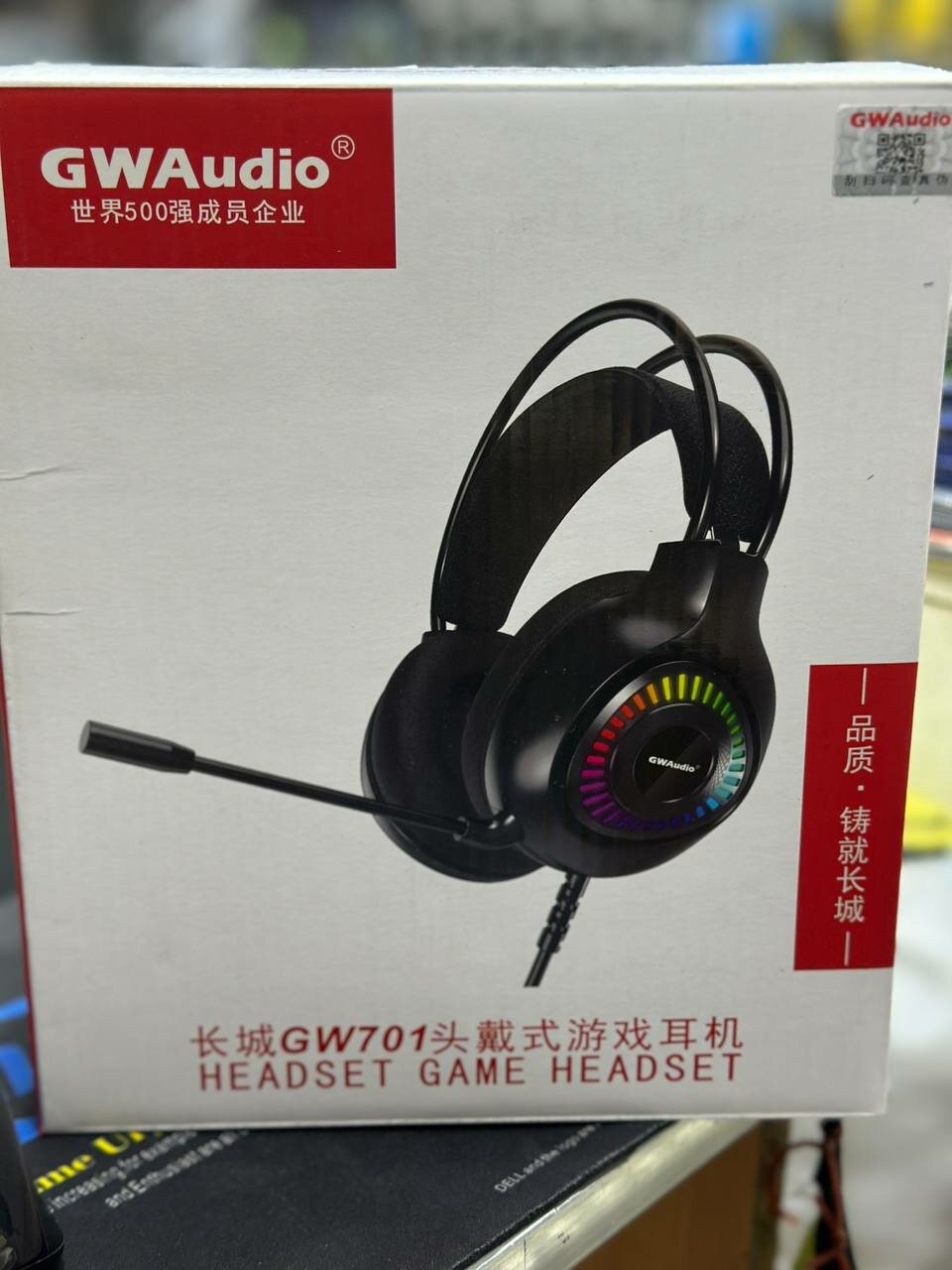 Игровая гарнитура "Gw Audio 701", RGB, для ПК/ноутбуков/консолей, двойные амбушюры