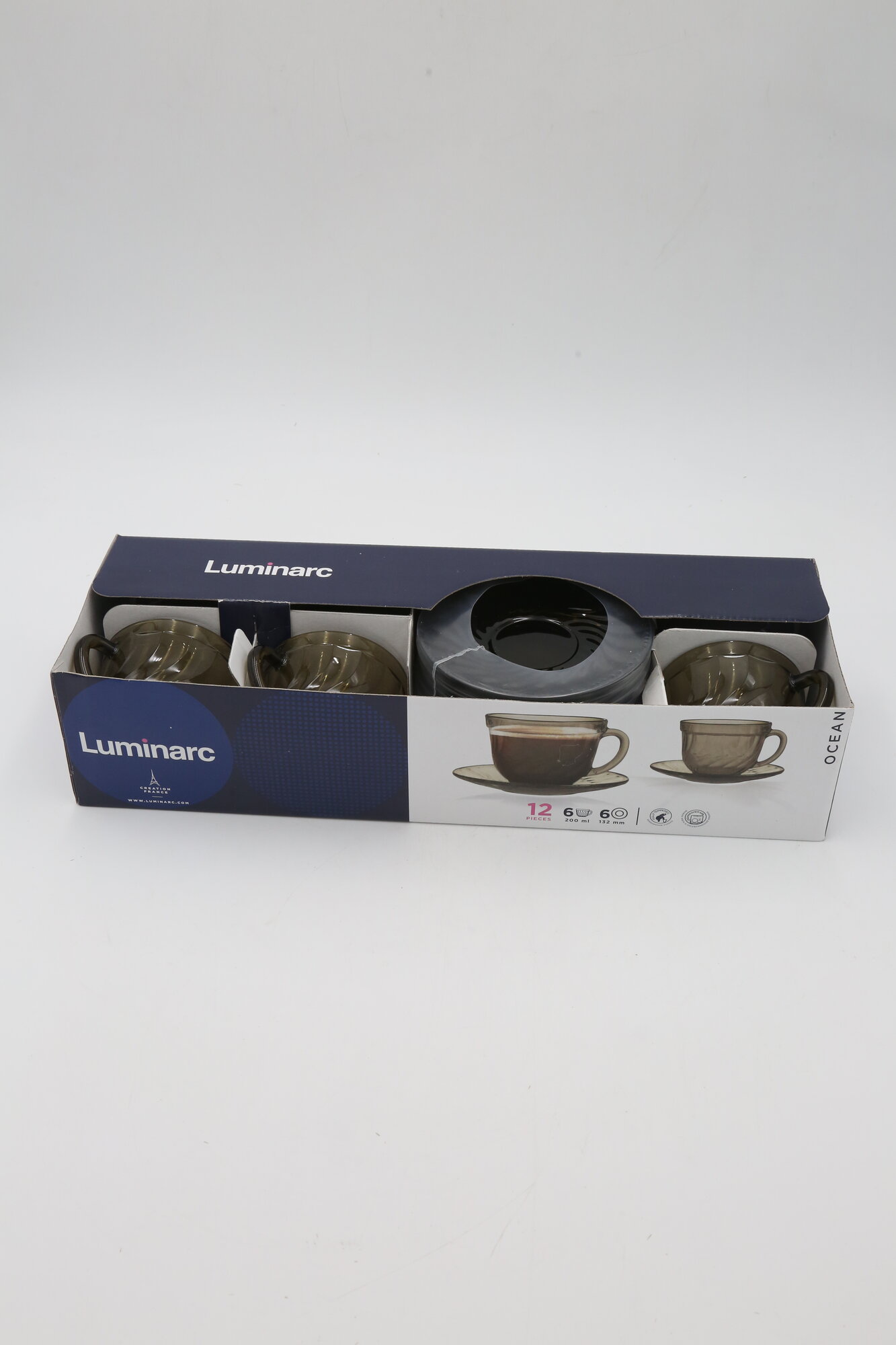 Чашка с блюдцем LUMINARC "океан" эклипс H9147 220мл 12пр 6х4