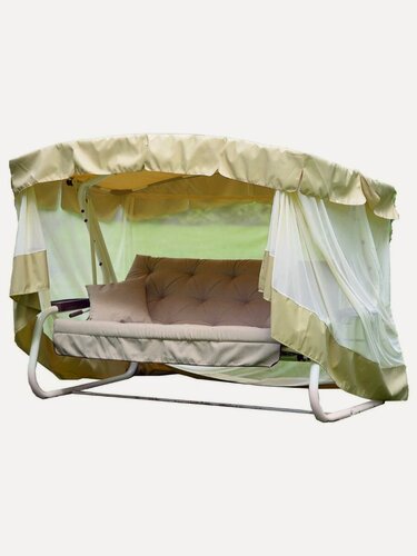 Изображение товара Качели садовые взрослые 3 местные Olsa Саванна с1454, раскладные, с москитной сеткой и тентом, нагрузка до 260 кг