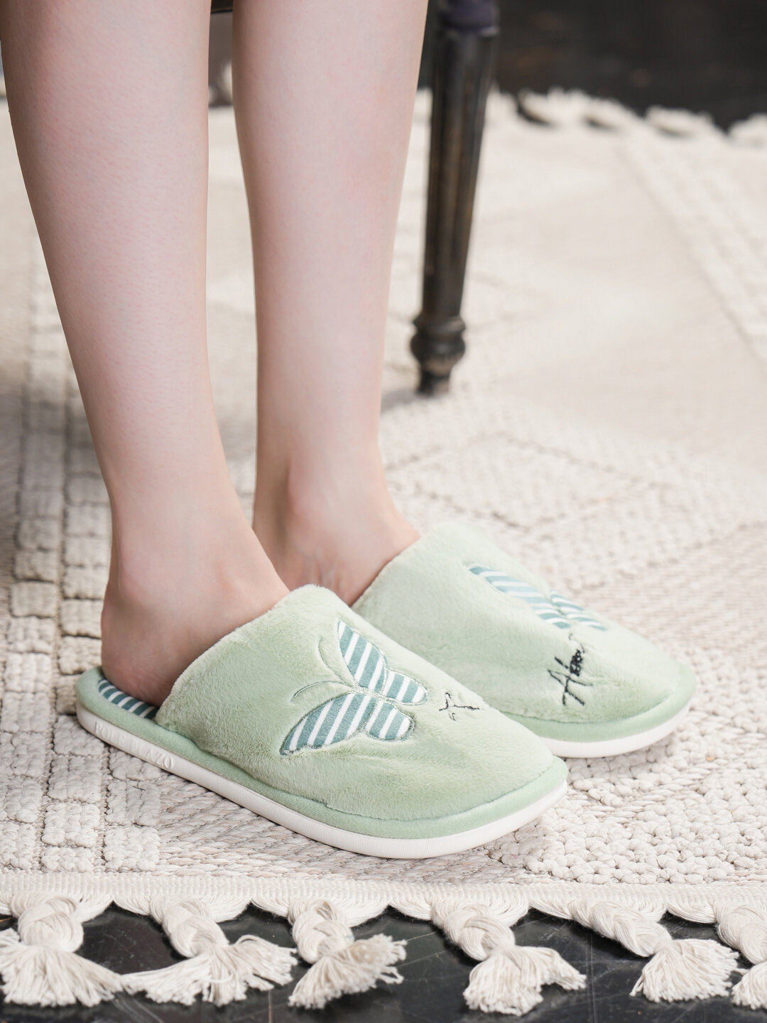 Тапочки, размер 36-37, зеленый, — фото 1