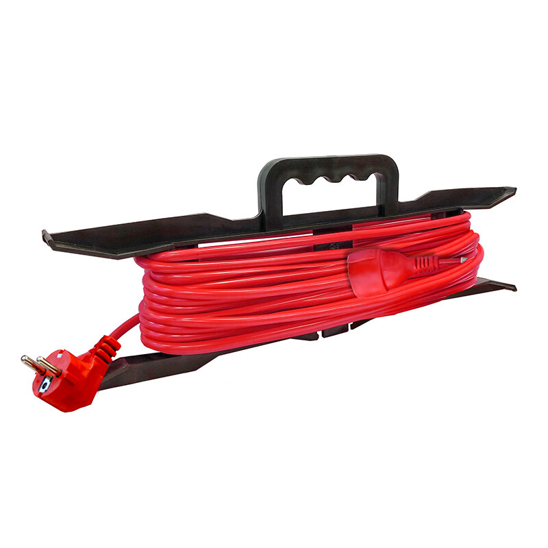 Удлинитель силовой DOMTOK ПВС 3x1/30 метров 220В 10А 2.2кВт переносной на рамке с заземлением для дома дачи стройки