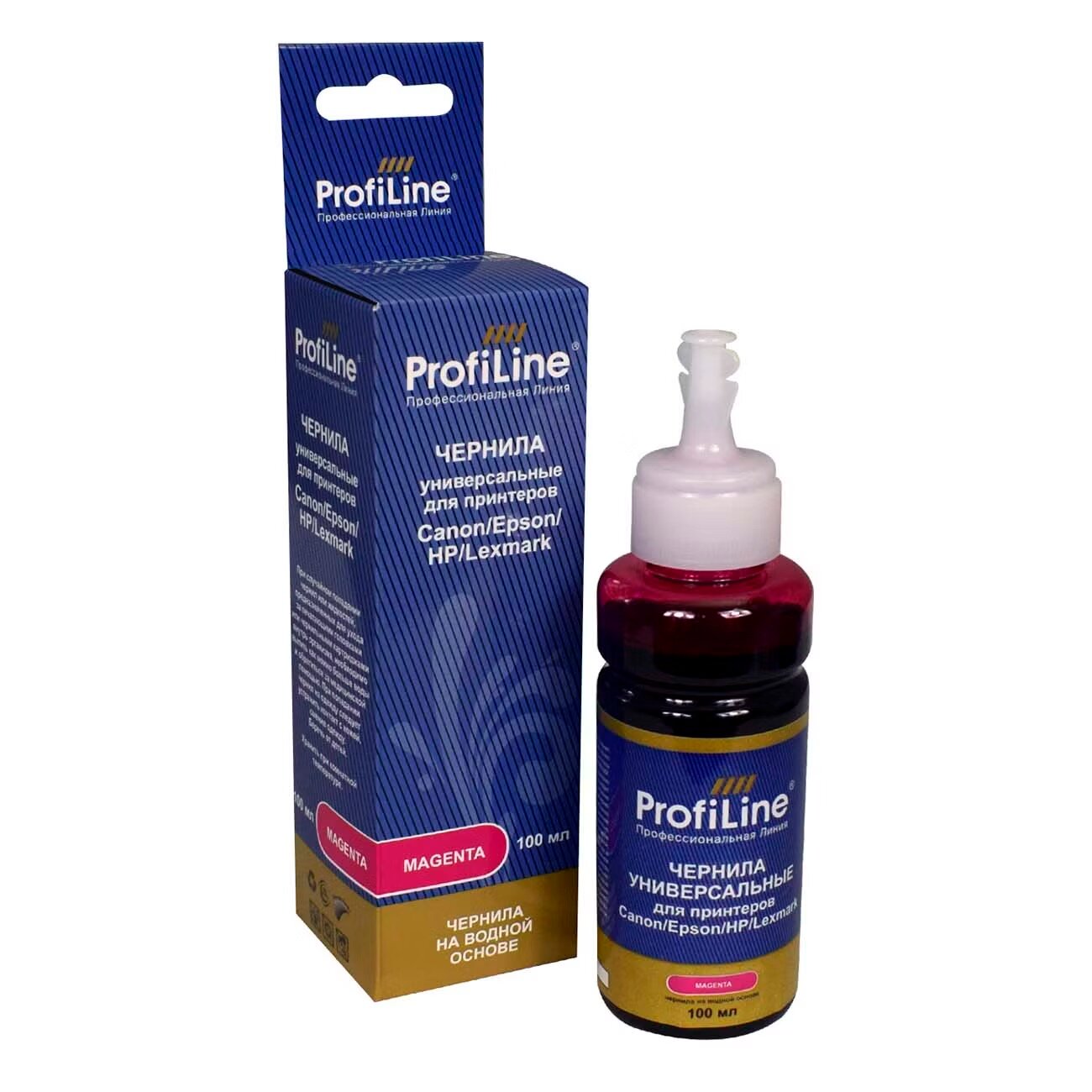 Чернила для принтеров Canon Epson HP Lexmark универсальные Magenta 100 мл  ProfiLine