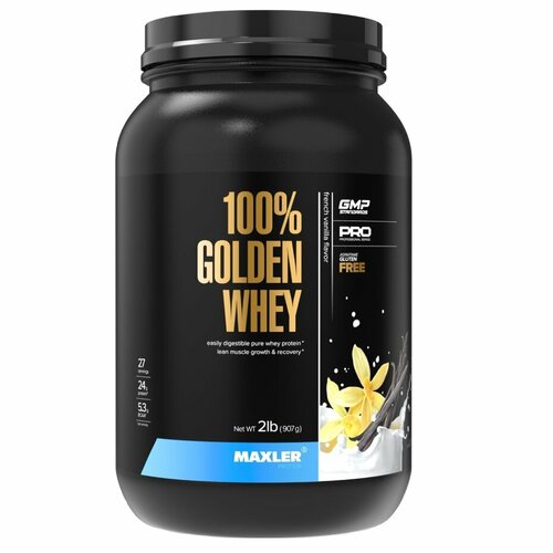 Maxler 100% Golden Whey Protein 908 гр 2 lb (Maxler) Французкая ваниль