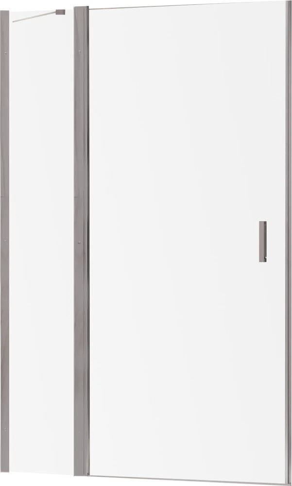 Душевая дверь в нишу RGW Leipzig LE-004-Gg стеклянная распашная 120 см с серым профилем одностворчатая немецкая