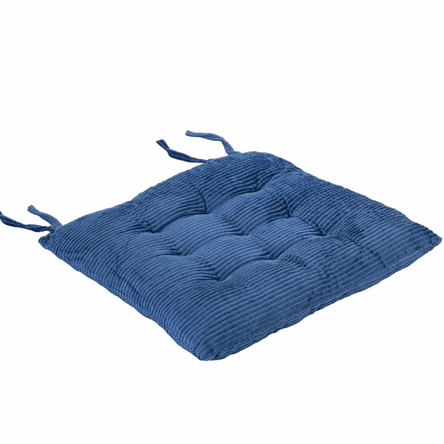 Primila Подушка на стул Вельвет 38х38 см полиэстер синяя Classic 700505