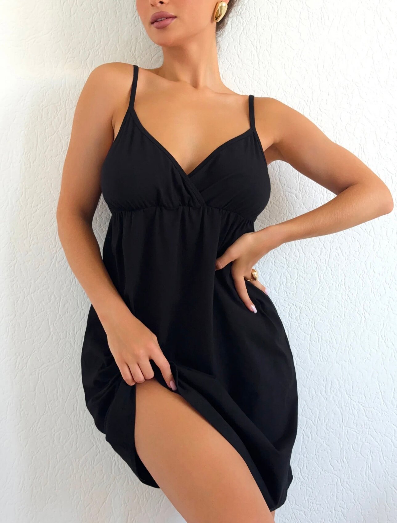 Халат для кормящих мам , размер XS, чёрный — фото 1