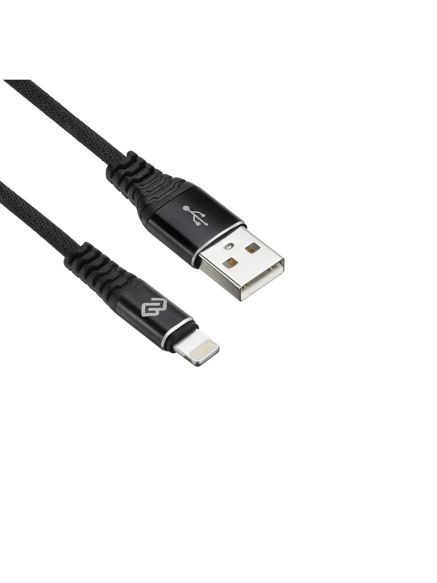 Кабель LIGHT-3M-BRAIDED-BLK USB (m)-Lightning (m) 3м черный
