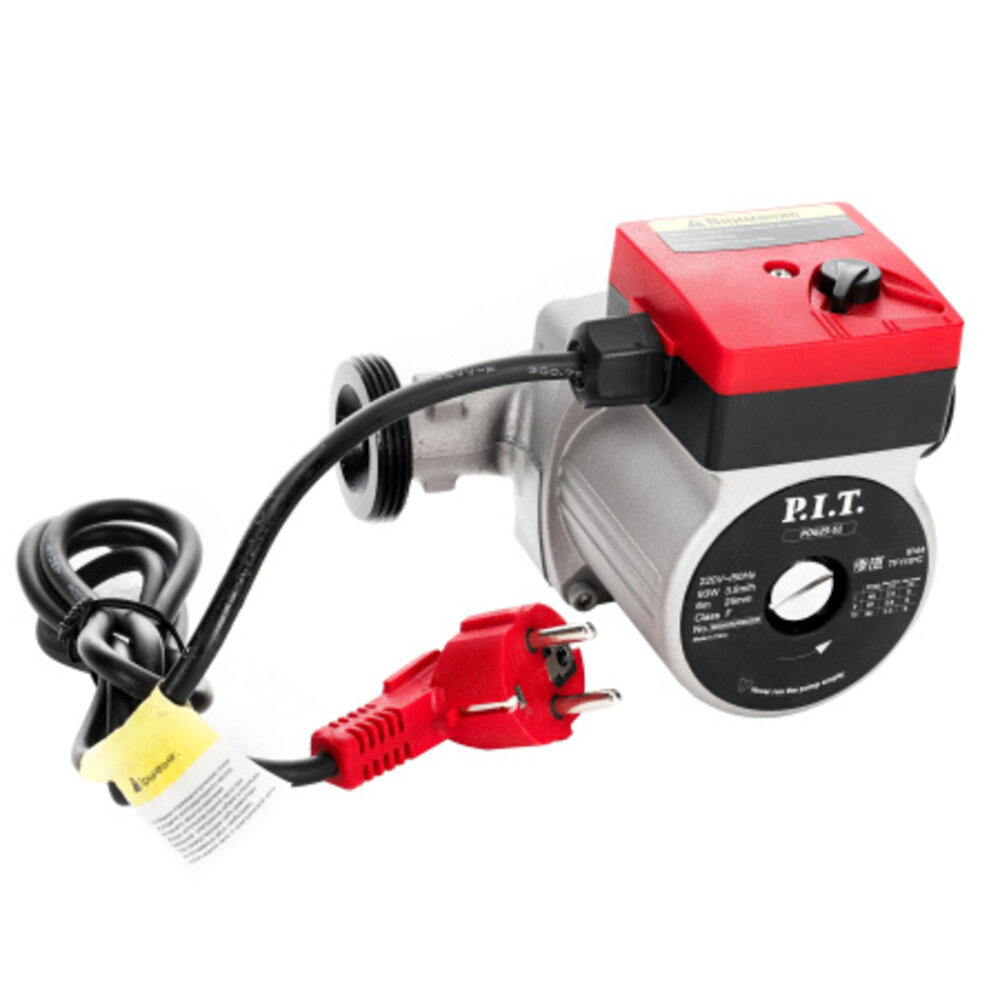 Циркуляционный насос P.I.T. 93Вт, напор 6м, производительность 58л/мин, Ø отверстия 25мм POG25-S