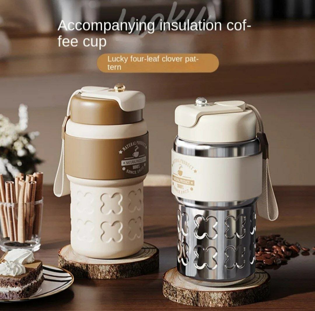 Термос со спортивной трубкой, для взрослых, детей и школьников, разные 500 мл