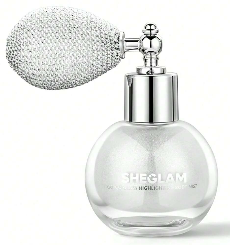 Хайлайтер-спрей(серебристый) для тела "Sheglam" Go Go Glow Highlighting Body Mist(10 g.) — фото 1