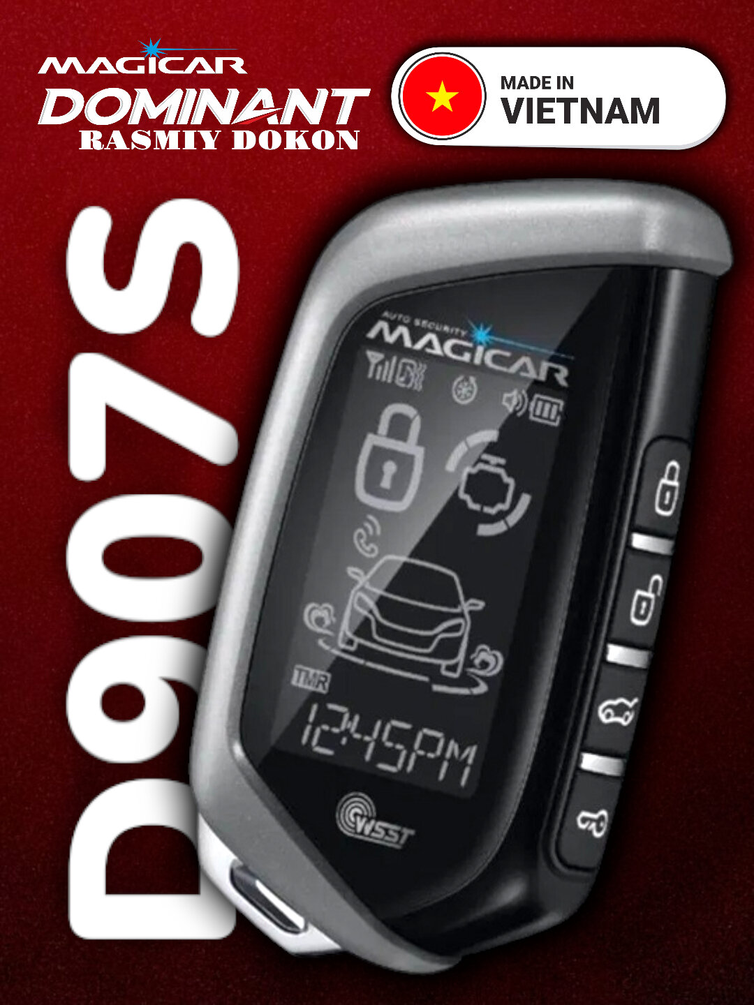 Сигнализация Dominant Magicar D907S, с обратной связью, с возможностью дистанционного управления