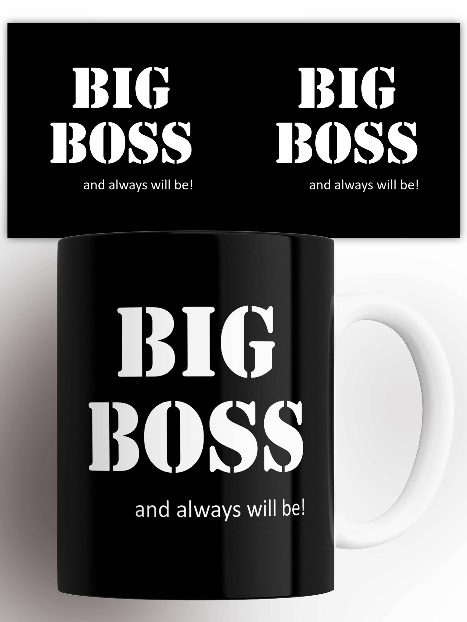 Кружка с принтом Big boss Большой босс 330 мл