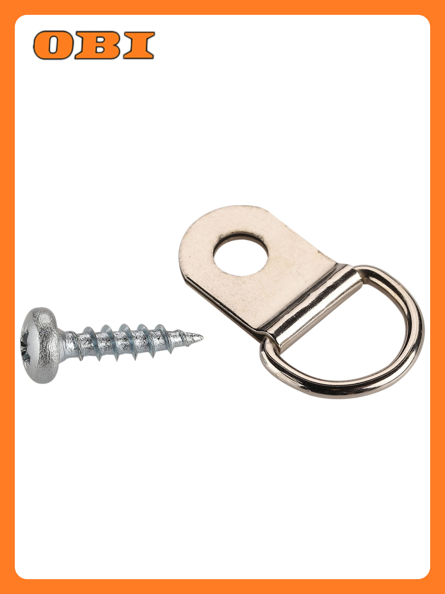 Петля-подвес Европартнер D-образная сталь цвет бежевый 4 шт