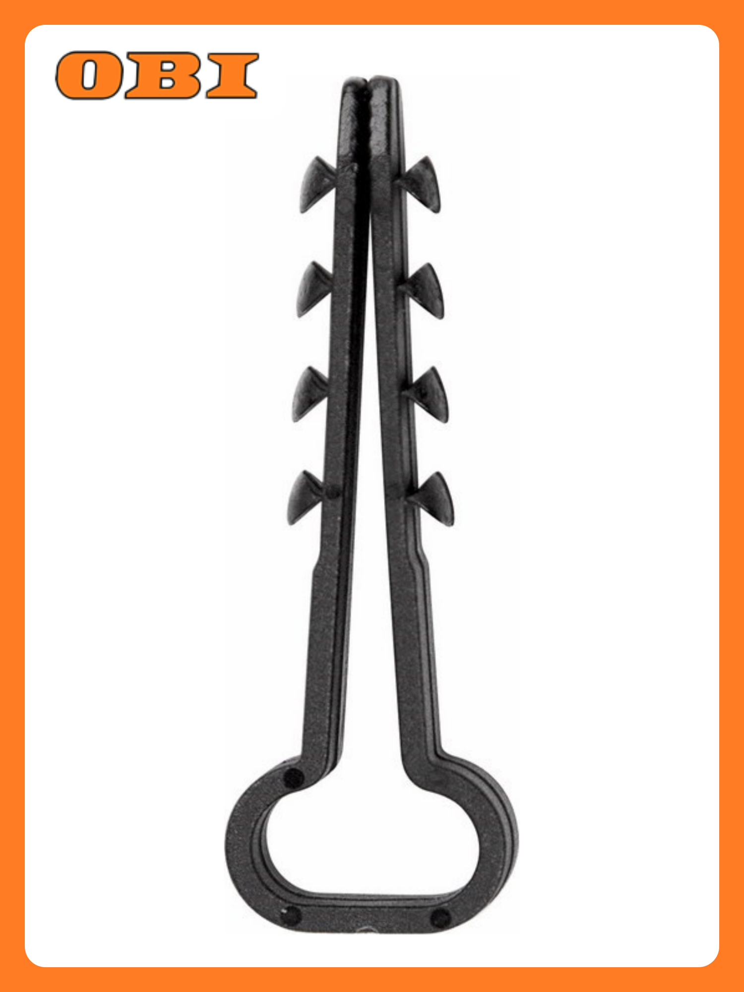 Дюбель-хомут 6-12мм прямоугольный черный (100 шт/уп) REXANT