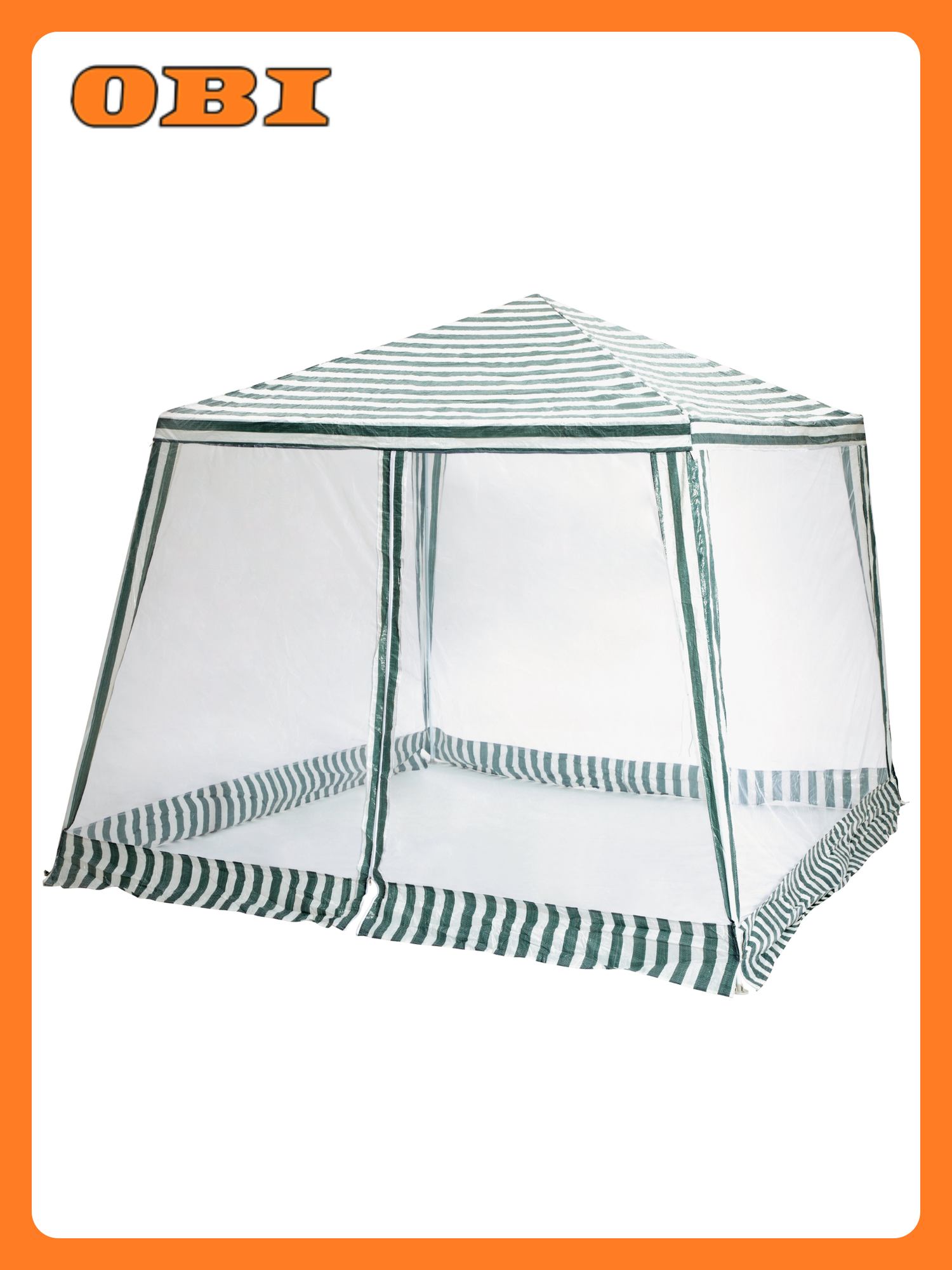 Шатер Vincente с москитной сеткой и стенками металл/полиэтилен 300 см x 3 м