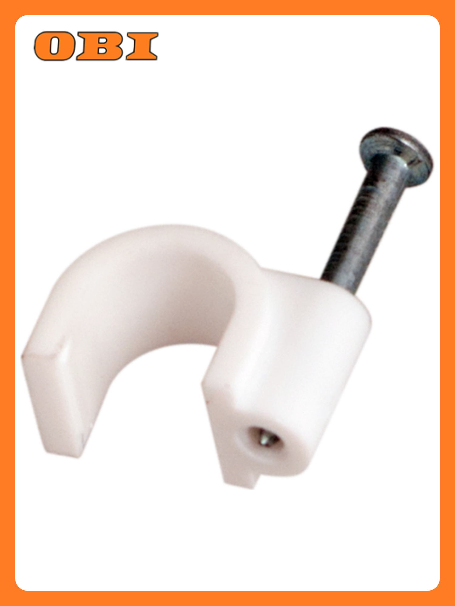 Крепеж кабеля круглый 8 мм  белый  упак  50 шт  REXANT