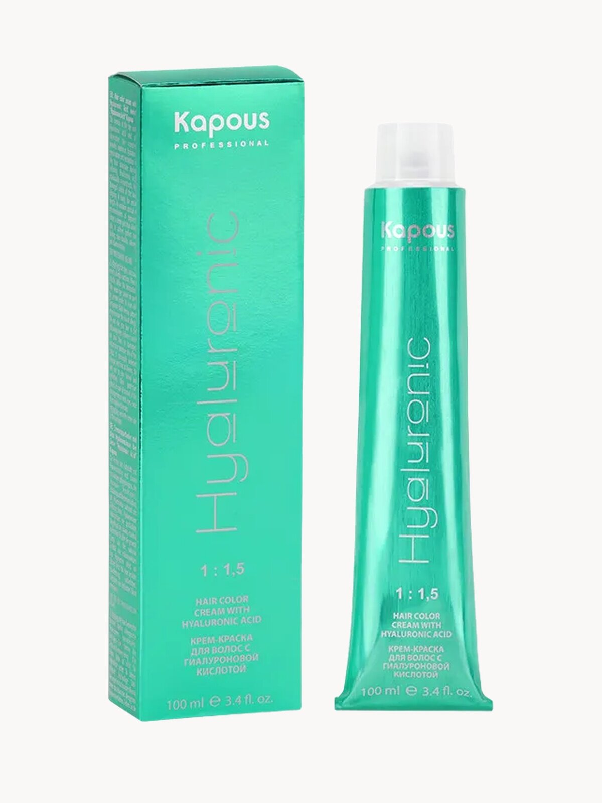 Крем-краска с гиалуроновой кислотой Kapous «Hyaluronic Acid», 8.12 Светлый блондин пепельный перламутровый, 100мл.