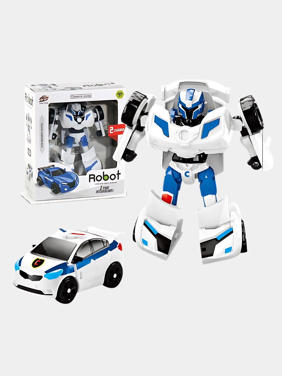 Трансформеры 2 в 1, полицейская машина, роботы, робот машинка — фото 1