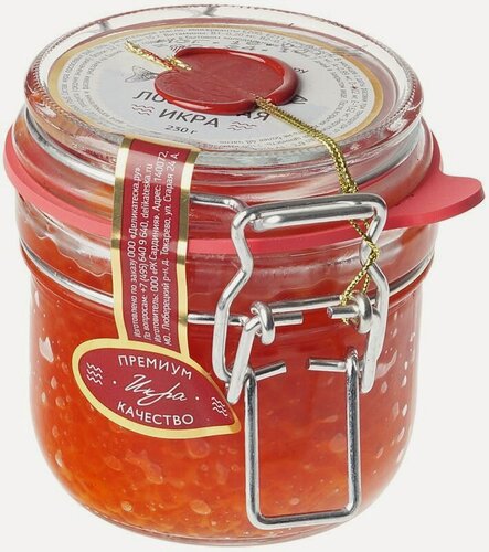 Изображение товара Икра красная горбуши 230г, Деликатеска, вылов Сахалин 2025 малосоленая премиум