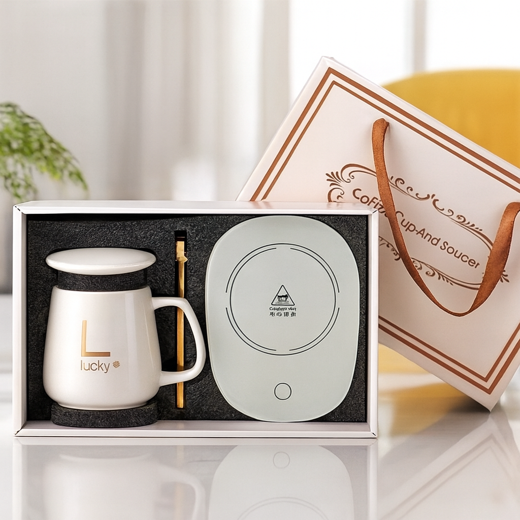 Элегантная электрическая кружка с подставкой-подогревом 360мл