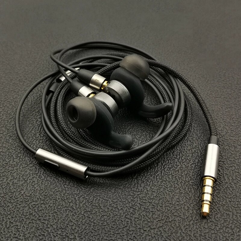 MMCX магнитные наушники с нейлоновым кабелем K3 и 3.5 мм микрофоном для Bluetooth