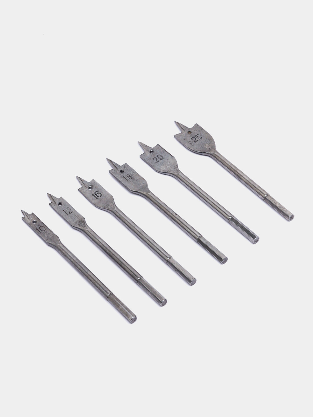 Набор сверл по дереву перьевых, 6 шт