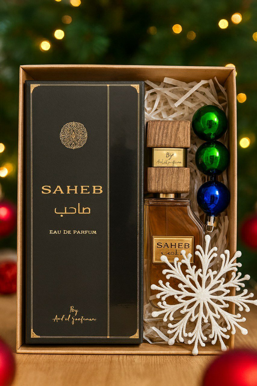 Новогодний подарочный Мужской парфюм SAHEB Ard Al Zaafaran Lattafa, восточные ноты, 70мл, подарочная упаковка