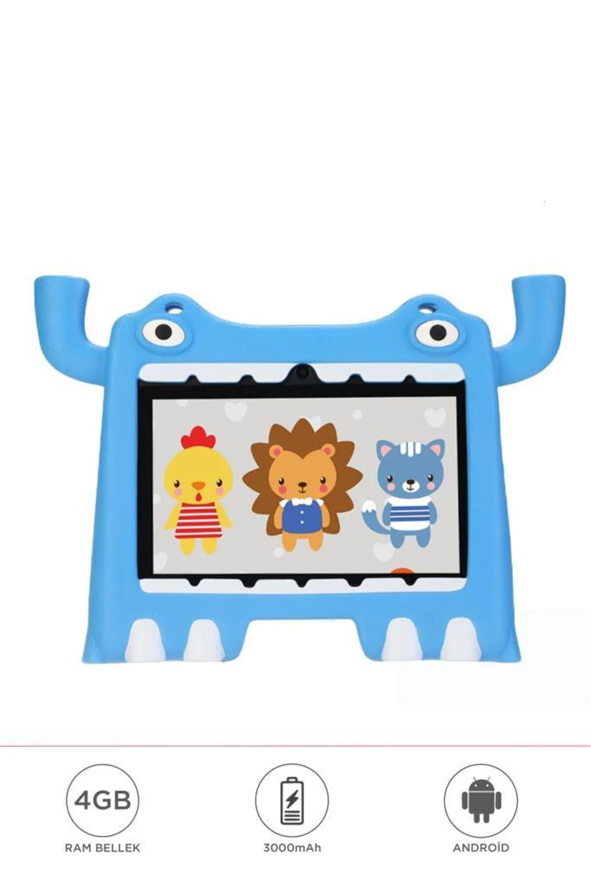 Детский планшет с 5G, SIM картой таб 72 IPS, Android 13, Wi-Fi, 6000 мА/ч, Лазурный