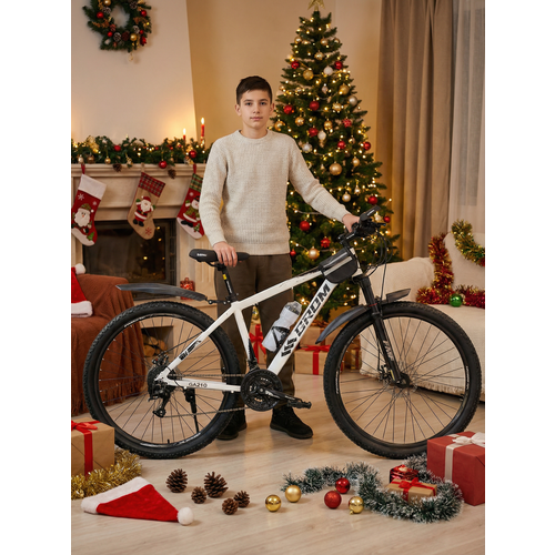 Горный взрослый велосипед GROM 27.5 дюймов / городской мужской и женский велик для прогулки / белый