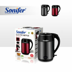 Электрический чайник бытовой SONIFER SF‑2072, объем 1,8 л, мощность 1800 Вт, корпус из нержавеющей стали и пластика