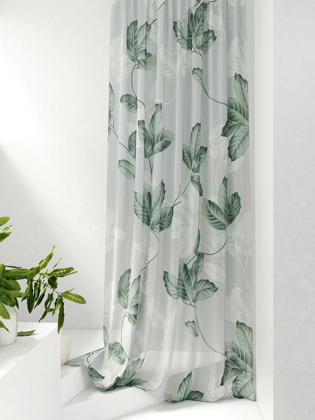 Штора для спальни и гостиной готовая 150x260 см с рисунком (589098-260)