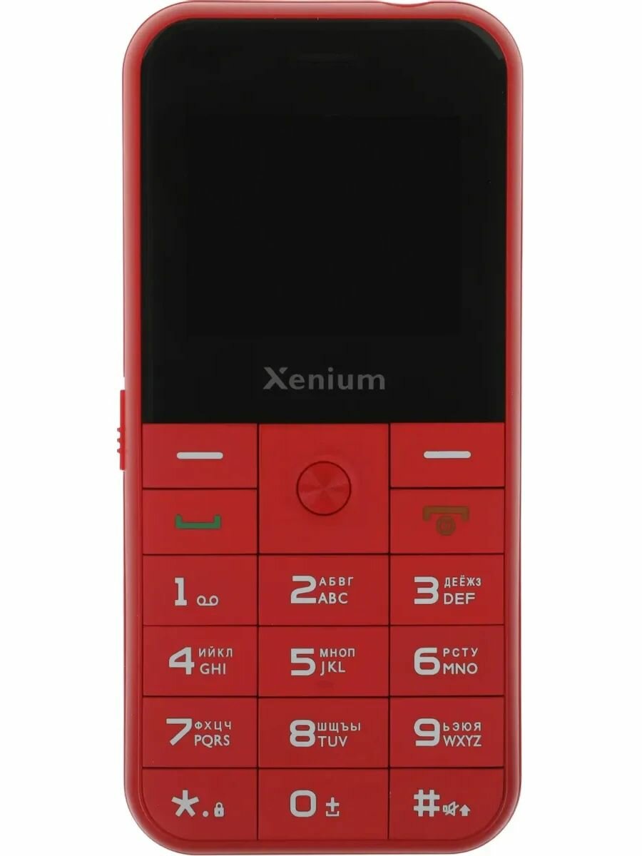 Телефон Xenium X718, 2 SIM, 1.77", красный, пластик, время работы 809 ч — фото 1