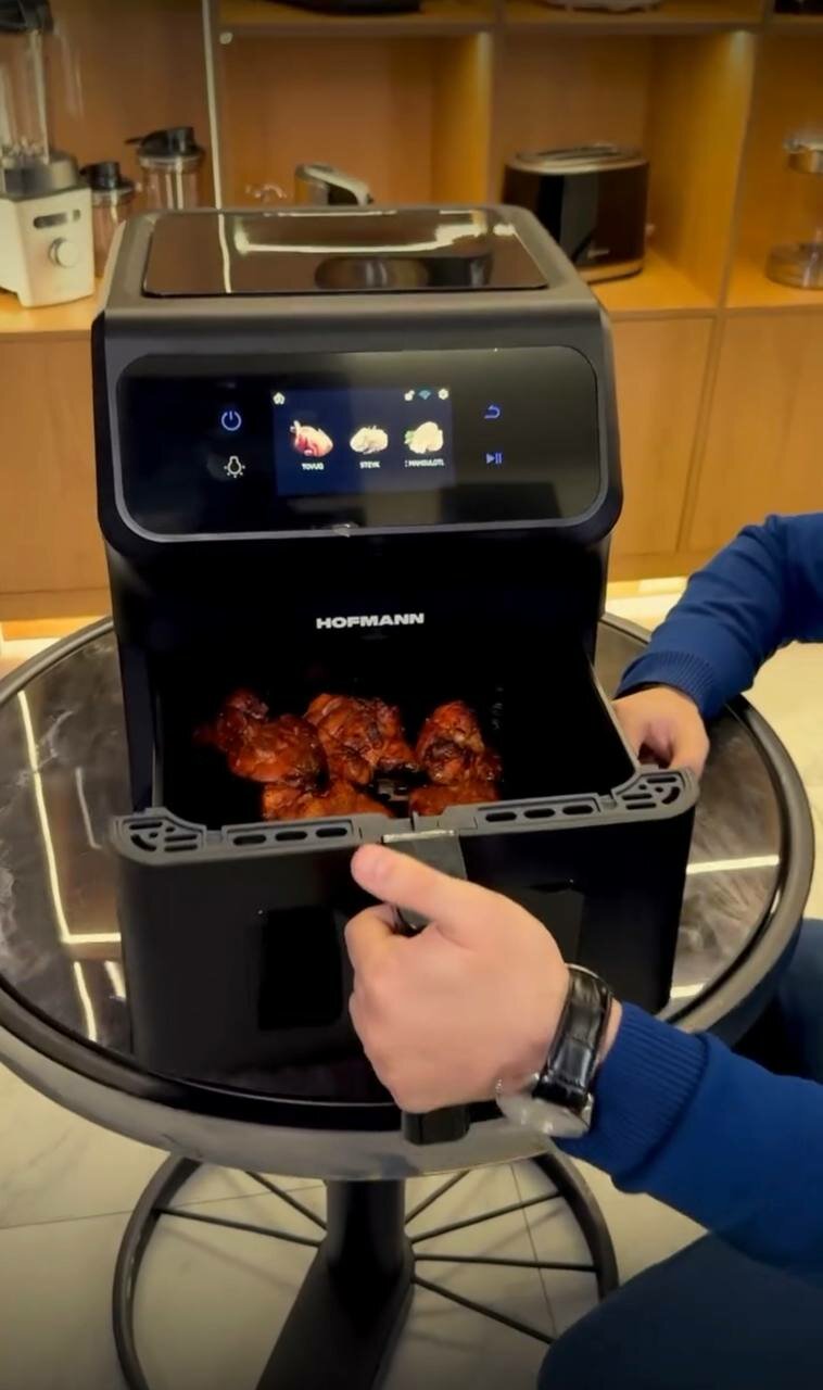 Аэрогриль Hofmann 12в1 SAF1812TSBK/HF, cенсорное управление, 1800 Вт