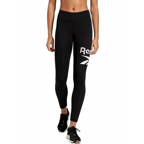 фото Брюки спортивные reebok willow big logo leggings w, размер 2xs, черный