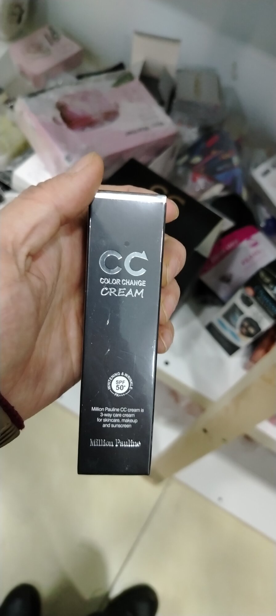 СС крем Million Pauline CC Color Change Cream SPF 50+ PA+++, выравнивающий тон, с отбеливающим и антивозрастным эффектом, универсальный