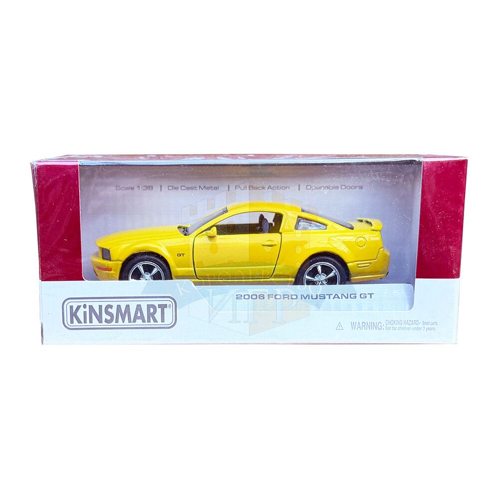 Машинка Kinsmart Ford Mustang GT 2006, 1:38, красный, арт. KT5091/3