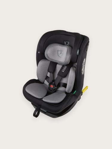 Изображение товара Автокресло детское Kidzi SPIN 360 i-SIZE для новорожденных и детей ростом 40-150 см, c ISOFIX и якорным ремнем, черно-серый