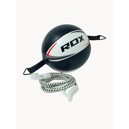 Пневматическая груша RDX на растяжках ч/б натуральная кожа
