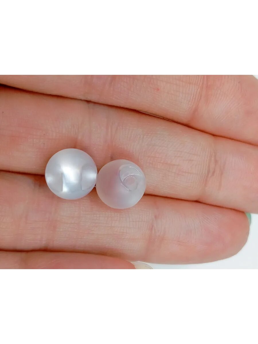 Набор белых пуговиц-шаров, 10 шт. — фото 1