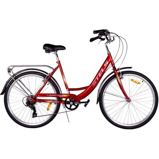 Stels Женский велосипед 26" Legenda 290 V (7-ск.) Z010 Красный 2025 (без корзины) (М)